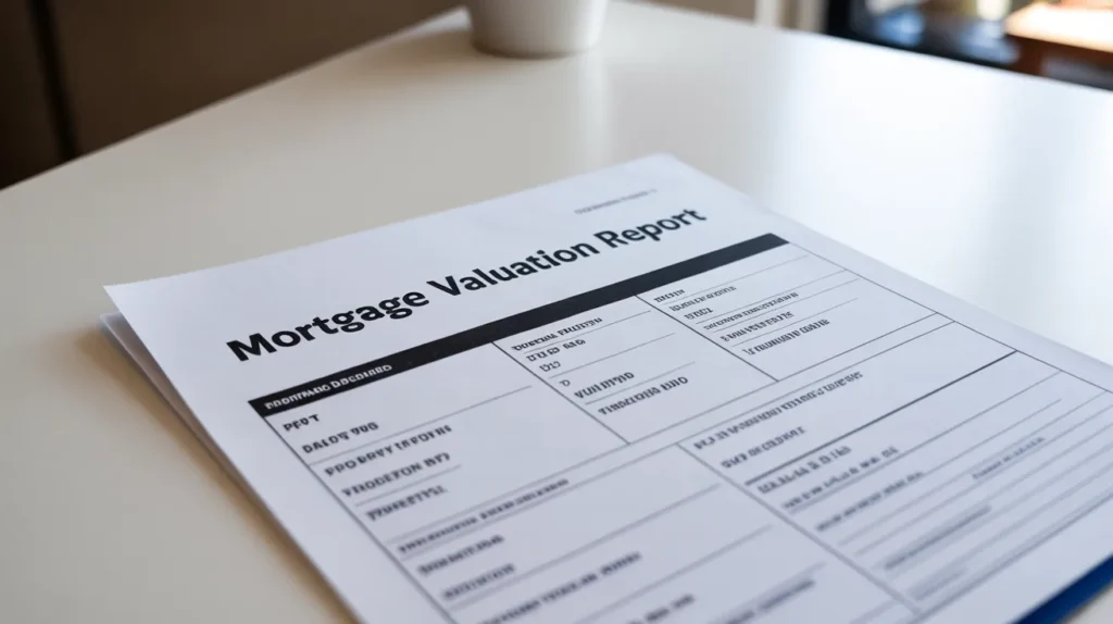 a Mortgage Valuation document in the uk