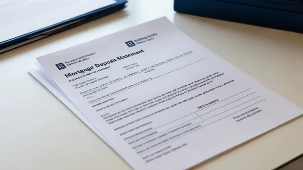  image showing a mortgage deposit document in the uk