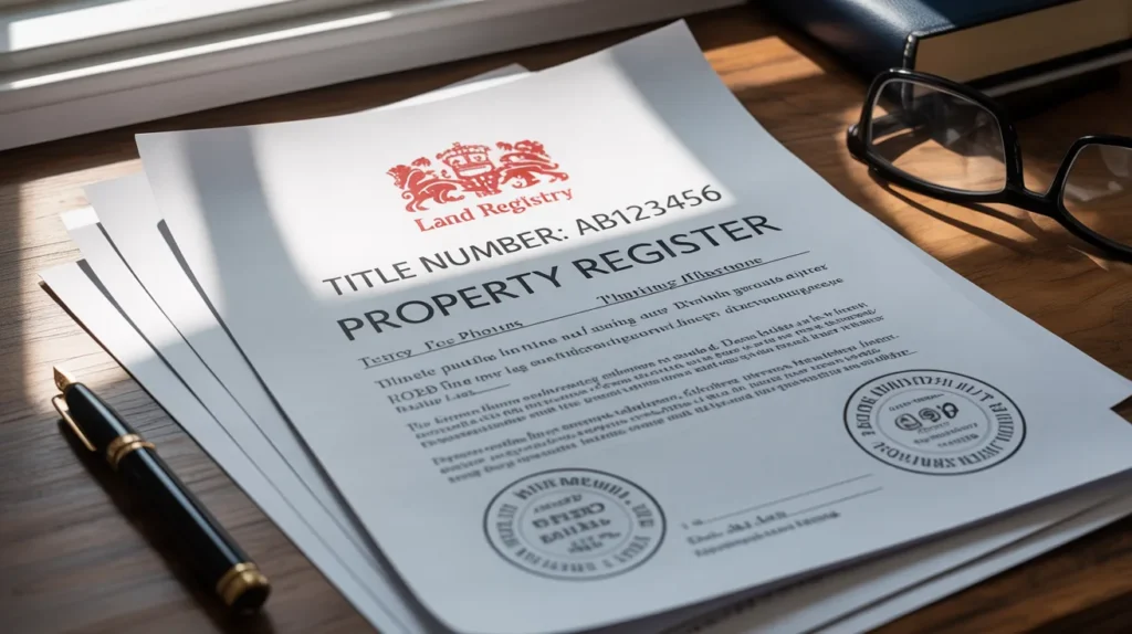  title deeds for a UK house sale